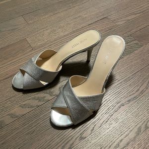 Nine West silver heels size 38